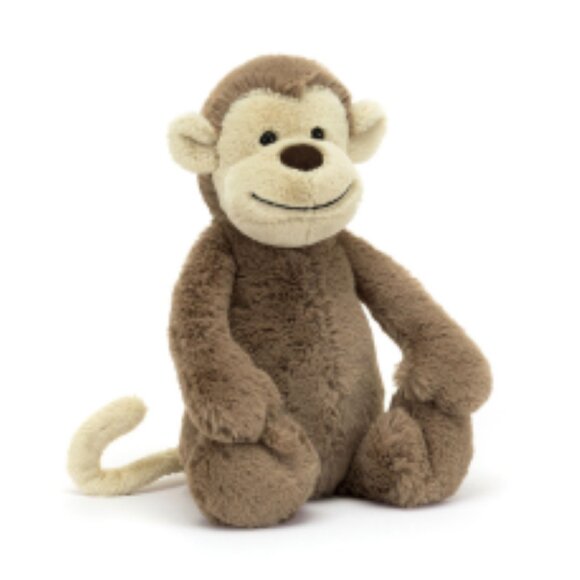 JellyCat Bashful Monkey Brown Tan Plush Stuffed Animal 12" - Picture 14 of 14